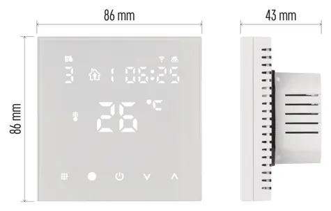 EMOS GoSmart P56201UF bílá / Termostat / WiFi / podlahové vytápění / programovatelný / TUYA