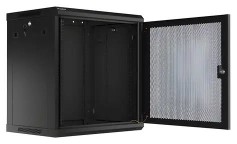 Lanberg Rack 12U/600x450 černá / Stojanový rozvaděč / 19