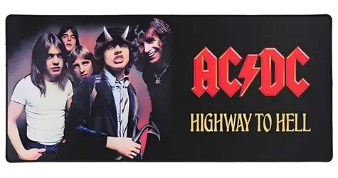 Superdrive AC/DC / Herní podložka pod myš / XXL / 90 x 40 cm