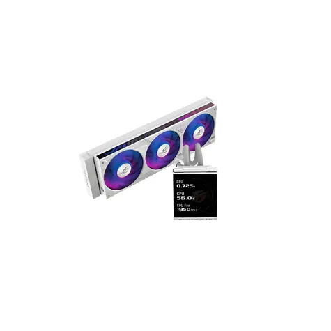 ASUS ROG STRIX SLC IV 360 bílá / Komplet vodního chlazení CPU / 3x 120mm / ARGB / LCD 5,08