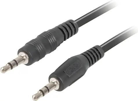 Lanberg CA-MJMJ-10CC-0012-BK černá / Audio kabel / Jack 3.5mm (M) - Jack 3.5mm (M) / 1,2 m