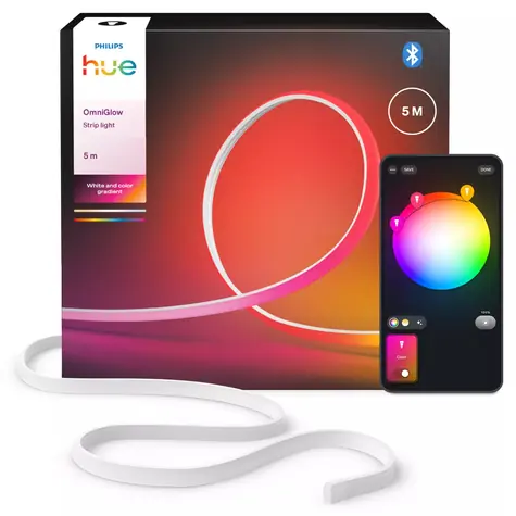 Philips Hue OmniGlow 5m bílá / LED světelný pásek / Bluetooth & Zigbee / silikonový plášť