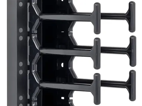 Triton RAB-VP-H42-X2 černá / Vyvazovací panel / dvouřadý hřeben / 42U / trn 12 cm