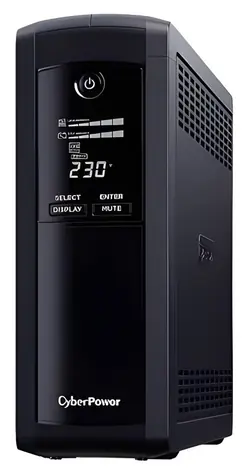 CyberPower Value Pro GreenPower černá / UPS / 1200 VA / 720 W / Line-interactive / 8x IEC C13 / LCD