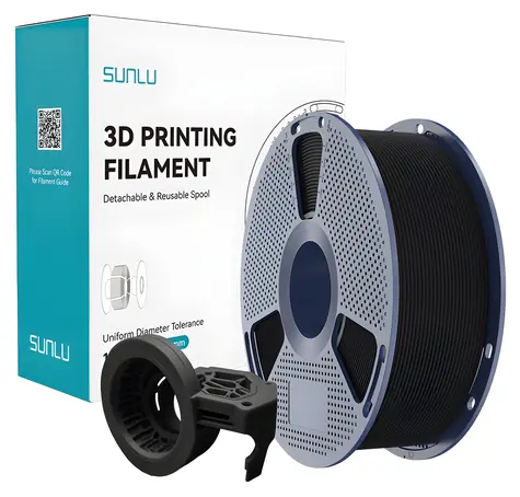 Sunlu PETG High-Speed Matte černá / Struna pro 3D tiskárnu / PETG / Matný povrch / 1 kg