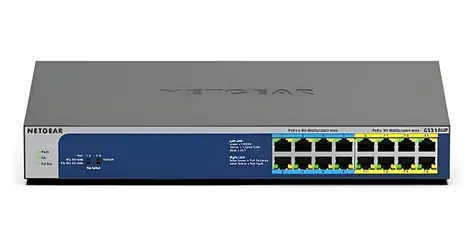 Netgear GS516UP / Switch / 16x GE / PoE++ Ultra60 / rozpočet PoE 380 W / neřízený