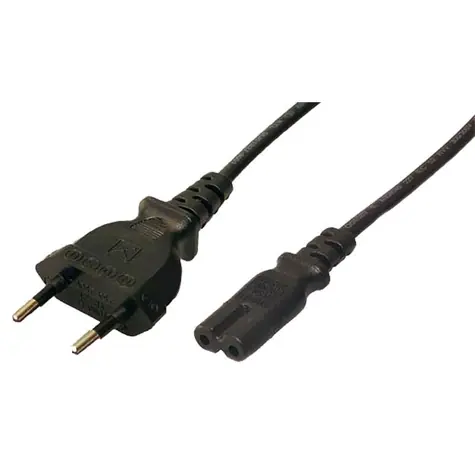 LogiLink Euro-8 VDE černá / Napájecí kabel / 1,8 m / 250 V / 2,5 A