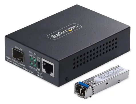 StarTech LC mediakonvertor černá / Mediakonvertor / RJ-45 / 2000 Mbit/s / IEEE 802.3z