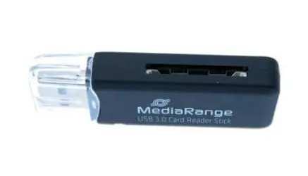 MediaRange Čtečka paměťových karet USB 3.0 černá / Čtečka paměťových karet / SD, SDHC, SDXC, MMC / USB-A 3.2 Gen 1