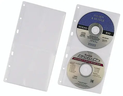 Durable obal na CD/DVD transparentní / Obal na CD/DVD / 2 disky / 5 ks