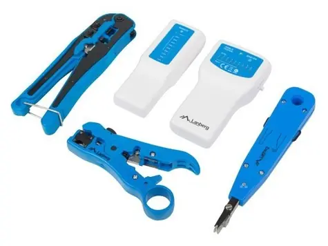 Lanberg Sada nářadí pro instalaci LAN sítí / Instalační nářadí / RJ-45 / RJ-11 / přenosný kufřík