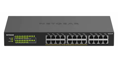 Netgear GS324P černá / Switch / 24x Gigabit Ethernet / PoE+ / Unmanaged / 210W