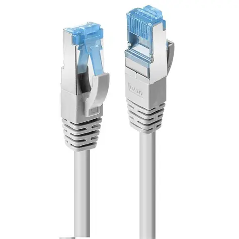 Lindy Cat6a S/FTP 3 m šedá / Patch kabel / RJ45-RJ45 / PIMF / LSZH / 10 Gbit