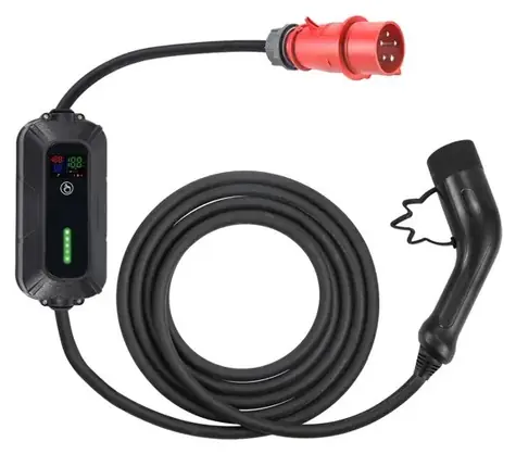 Platinet PPC32AT černá / Nabíjecí stanice pro elektromobily / 11 kW / CEE 5-pin + Type 2 / 5 m / nastavitelný proud