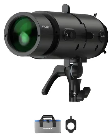 Neewer LS-300 / Reflektor / Bowens / 300 W / úhel 19° / 16 gobo