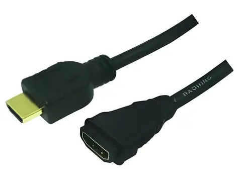 LogiLink HDMI 1.4 černá / Prodlužovací kabel / HDMI M/F / 5 m / s Ethernetem