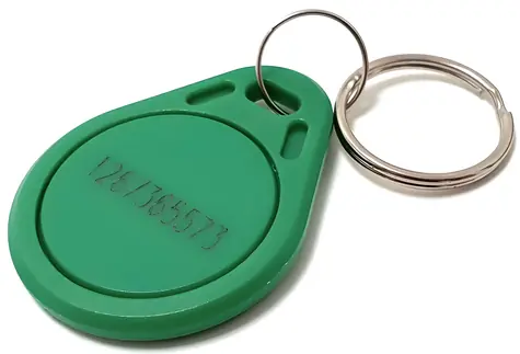 XtendLan RFID klíčenka k dveřním stanicím zelená / Klíčenka / 13,56 MHz / S číslem