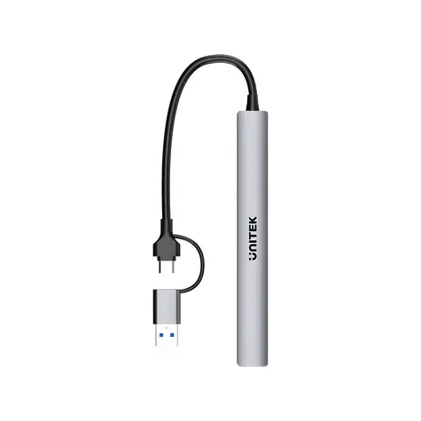 Unitek H1209AGY01 šedá / USB hub / USB-A / 7× USB-A / 5 Gbps / hliníkový
