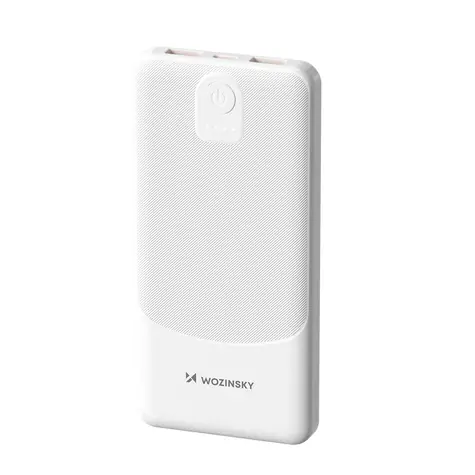 Wozinsky Wpower WPBBK-3 bílá / Powerbanka / 10000 mAh / 10W / 2x USB-A 2A