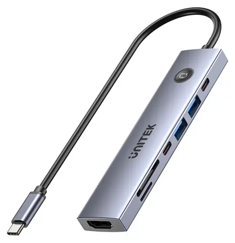 Unitek USB-C hub 7v1 / USB hub / HDMI 2.0 / USB-C PD 100W / 2x USB-C / 2x USB-A / SD/microSD