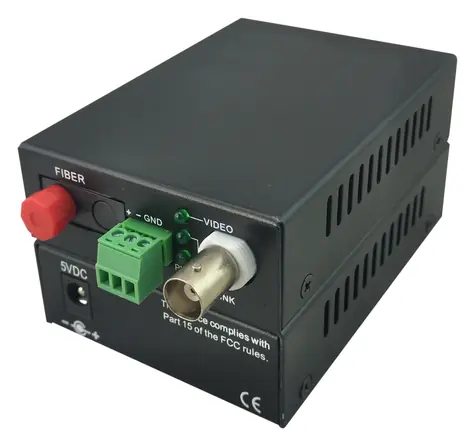 LevelOne video extender BNC přes optické vlákno černá / Video extender / 20 km / FC konektor / Napájecí adaptér