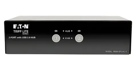 Eaton B004-DPUA2-K / KVM přepínač / DisplayPort / 4K 60Hz / USB hub / audio
