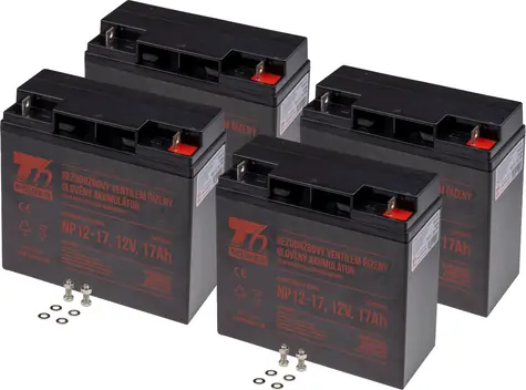 T6 Power RBC11, RBC55 / Baterie do UPS / 12V / 4x 17Ah / VRLA / životnost 3-5 let