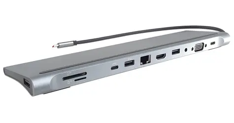 OEM Dokovací stanice USB-C Full Size MST pod notebook / Dokovací stanice / MST / 4K HDMI / USB 3.0 / PD 87W / RJ45