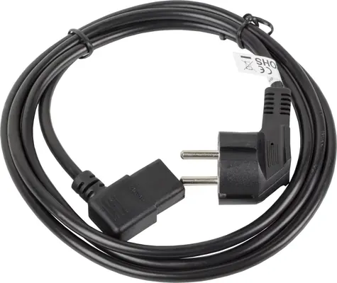 Lanberg napájecí kabel Schuko - C13 3 m / Napájecí kabel / 3 m / CEE7/7 - IEC C13