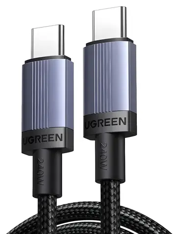 Ugreen L532 šedá / Kabel USB-C - USB-C / PD 240 W / 480 Mb/s / 3 m