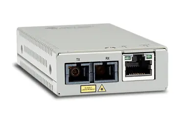 Allied Telesis / Mediakonvertor / 10/100TX na 100FX (SC) / Single-mode / 1x RJ-45 / šedá
