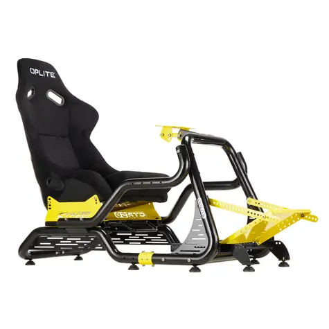 OPLITE Cockpit GTR S8 Elite Force žlutá / Závodní kokpit / kompatibilní s Fanatec, Moza a Thrustmaster / GT, Drift, F1