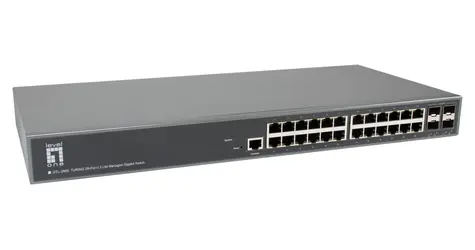 LevelOne GTL-2885 / Switch / 24x GbE / 4x 10G SFP+ / Managed L3 / 19