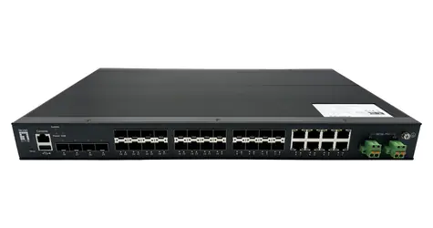 LevelOne IGU-2872 / Průmyslový switch / 16x SFP 1,25G / 4x SFP 2,5G / Managed L2+ / 19