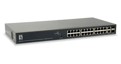 LevelOne GEP-2651 / Switch / 24x GE PoE+ / 2x SFP / 185 W PoE / Managed L3 / 19