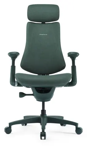 LiberNovo Omni mechově zelená / Ergonomická židle / motorická masáž / 4 polohy náklonu / nosnost 136 kg / 48 cm