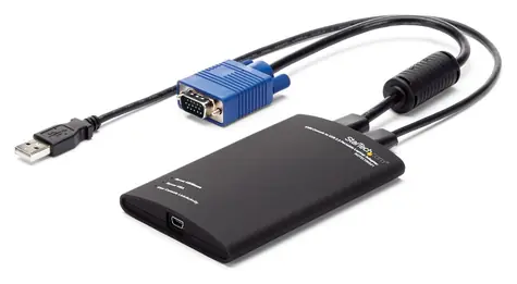 StarTech Crash Cart adaptér PS/2 a VGA černá / KVM konzolový adaptér / USB Mini-B / USB klávesnice a myš