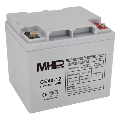 Carspa MHPower GE40-12 / Gelový akumulátor / VRLA GEL / 12V / 40Ah / Deep Cycle