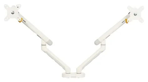 BakkerElkhuizen BE Flexible Dual bílá / Rameno na monitor / pro 2 monitory / VESA 100x100 / nosnost 2x10 kg