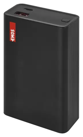 EMOS PWB NTBF20 černá / Powerbanka / 20 000 mAh / 65W PD / 1× USB-C / 1× USB-A