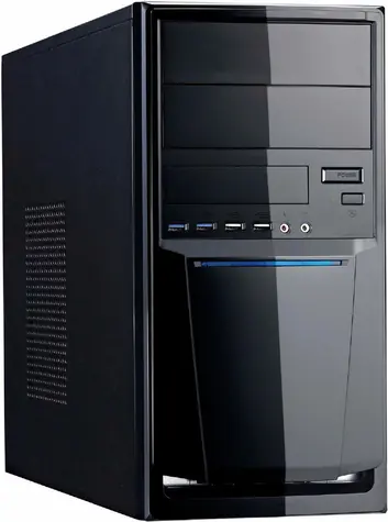 Linkworld 7271-23 černá / Počítačová skříň / Midi Tower / USB 3.0 / bez zdroje