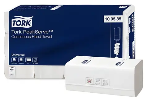Tork PeakServe® bílá / Papírové ručníky navazující / Systém H5 / 4920 ks / 1 karton