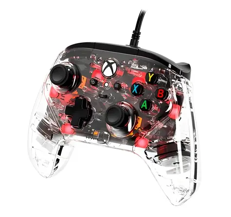 HyperX Clutch Gladiate průhledná / Gamepad / Xbox / drátový / RGB podsvícení