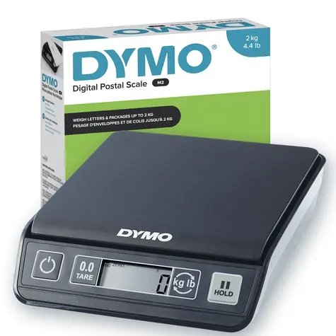 Dymo M2 černá / Poštovní váha / LCD displej / nosnost 2 kg / přesnost 1 g