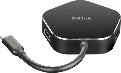 D-Link DUB-M420 černá / USB-C hub / 4v1 / HDMI 4K / 2x USB-A 3.2 / USB-C PD 60W