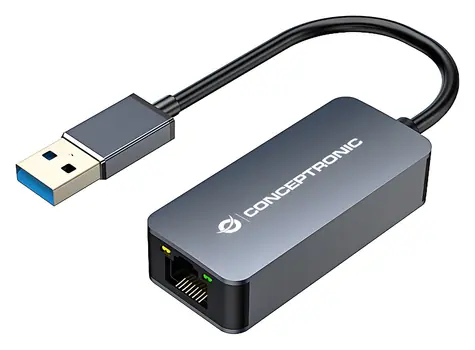 Conceptronic USB adaptér na 2,5G Ethernet šedá / Síťová karta / USB 3.0 / 2500 Mbit/s / Wake-on-LAN