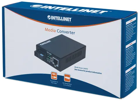 Intellinet Gigabit mediální konvertor SM 20 km / Mediální konvertor / SC / 1000Base-LX / RX 1550 / TX 1310 nm
