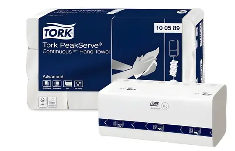 TORK Papírové ručníky PeakServe H5 bílá / Navazující / 3240 ks / 1 karton