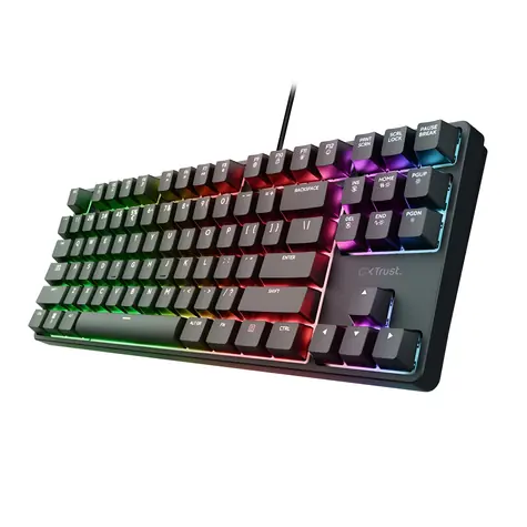 Trust GXT 864 černá / Herní klávesnice / mechanická / RGB / USB-A / US layout