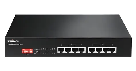 Edimax ES-1008P V2 / 8-Port Switch / 10/100 Mbps / 8x PoE+ / 130W / 802.3at